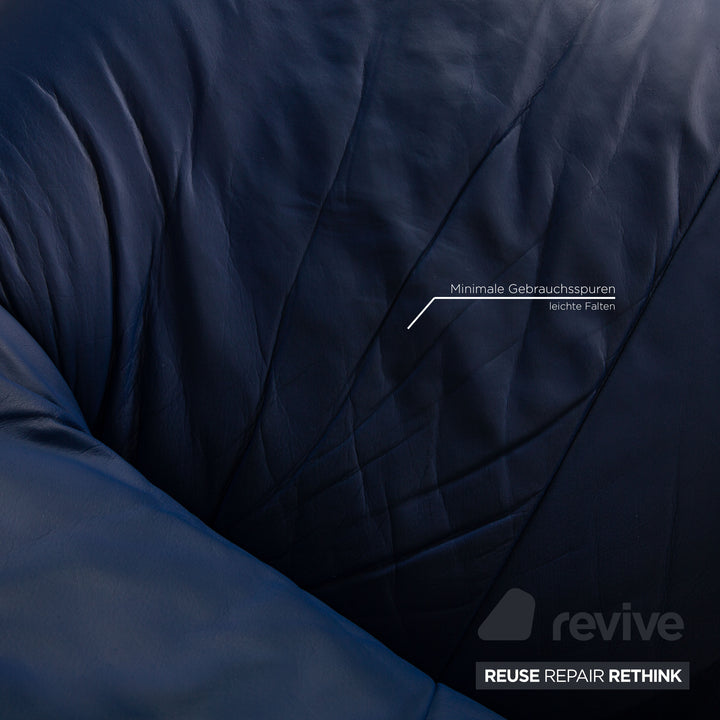 Rolf Benz 625 Leder Sessel Blau