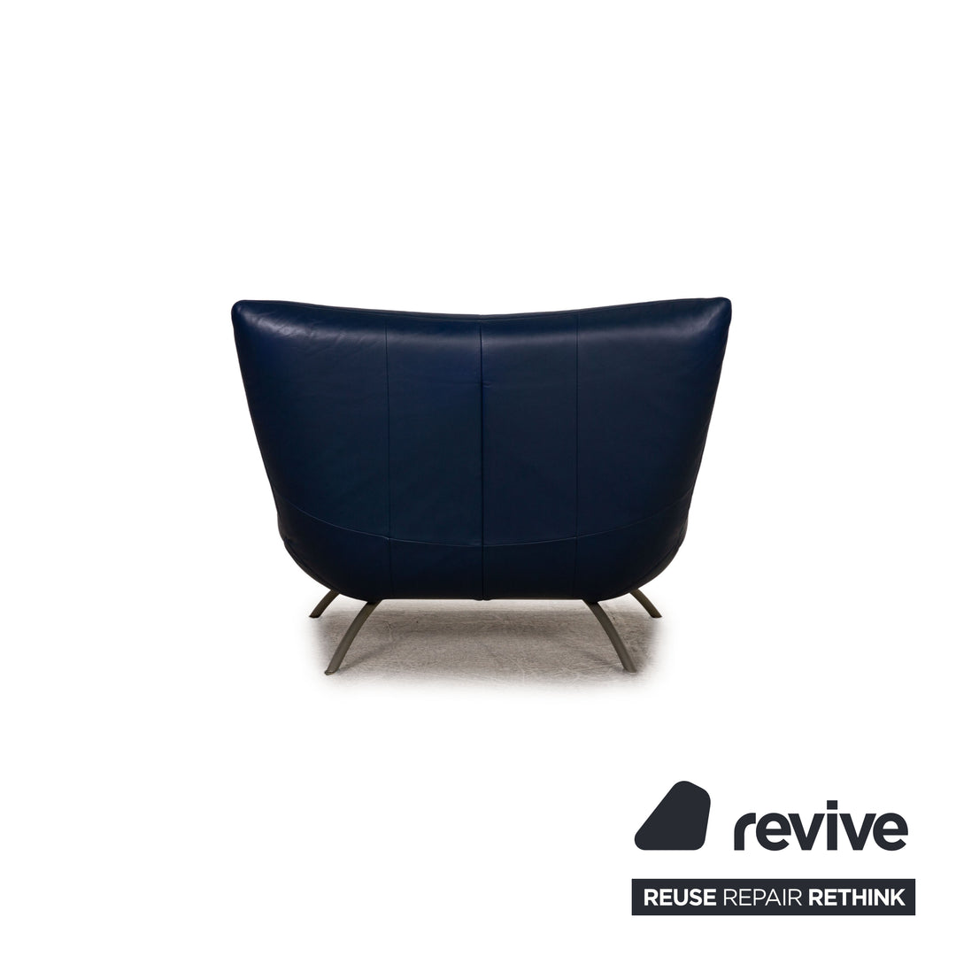 Rolf Benz 625 Leder Sessel Blau
