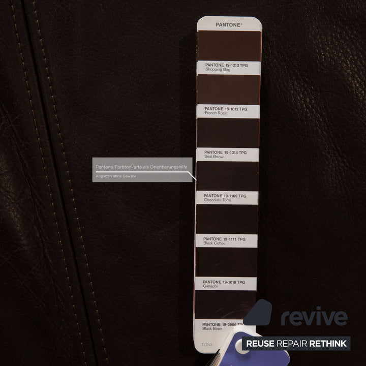 Rolf Benz 6300 leather three-seater brown dark brown sofa couch