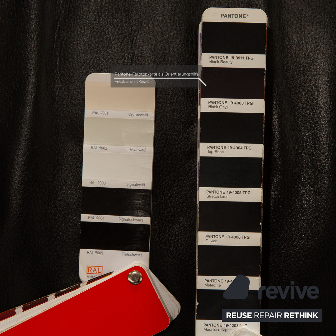 Rolf Benz 6300 Leder Dreisitzer Schwarz Sofa Couch