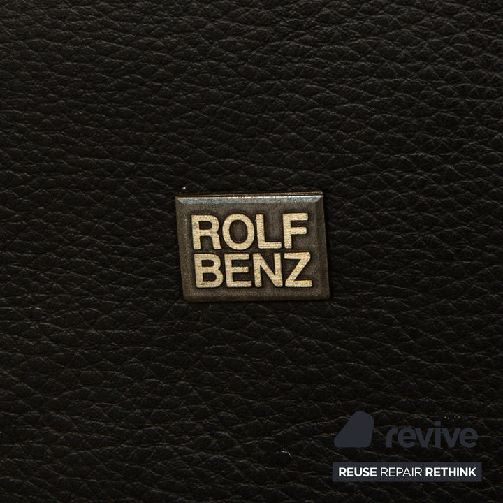 Rolf Benz 6300 Leder Dreisitzer Schwarz Sofa Couch
