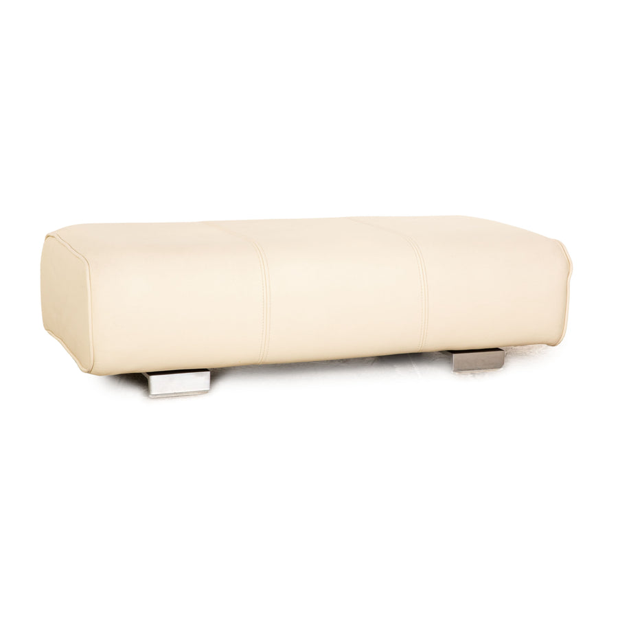 Rolf Benz 6300 Leder Hocker Creme