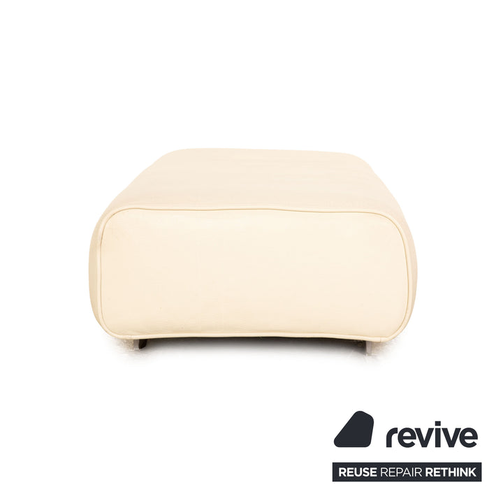 Rolf Benz 6300 Leder Hocker Creme