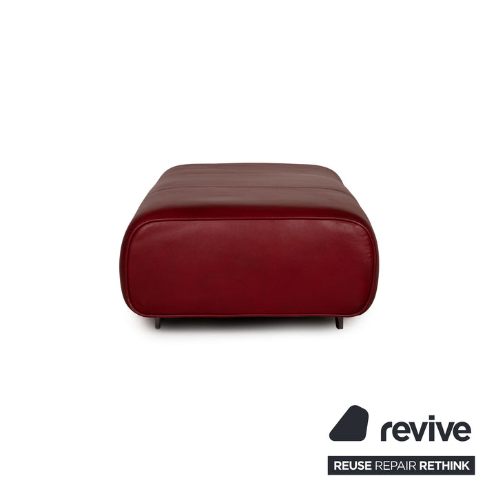 Rolf Benz 6300 Leather Stool Red