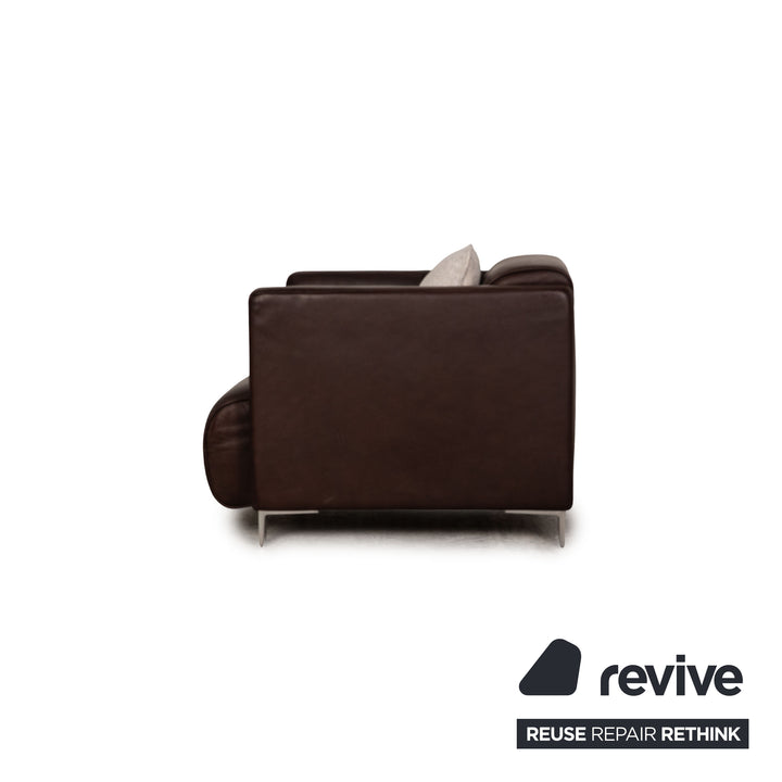 Rolf Benz 6300 Leather Armchair Brown Brown Dark Brown