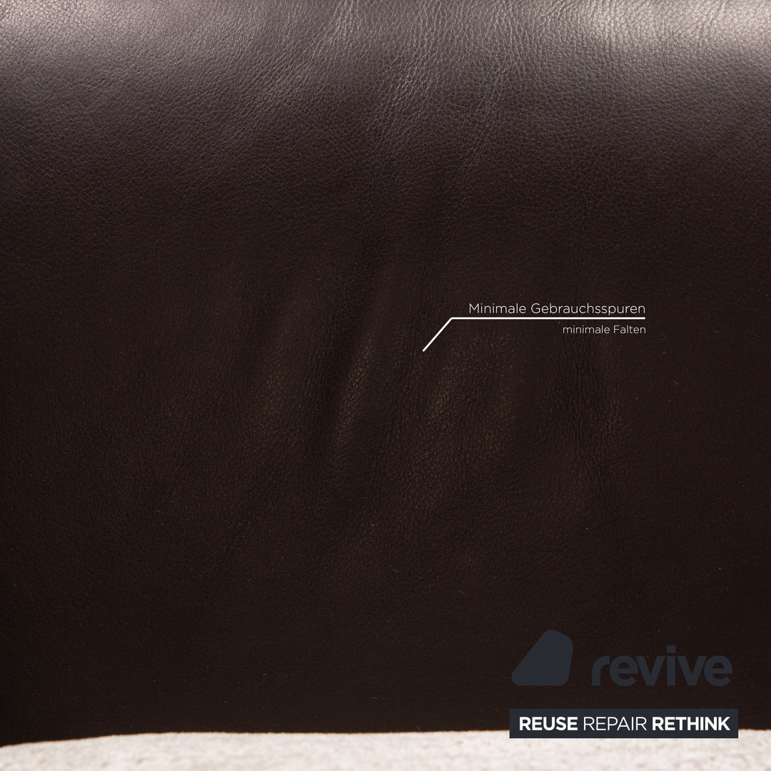 Rolf Benz 6300 Leather Armchair Brown Dark brown