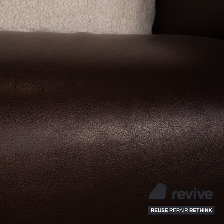 Rolf Benz 6300 Leather Armchair Brown Dark brown