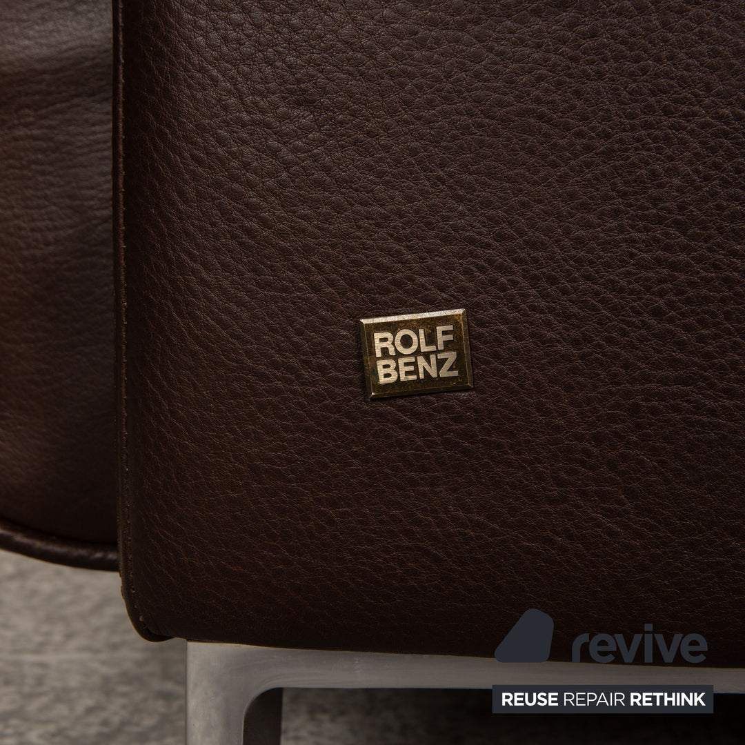 Rolf Benz 6300 Leather Armchair Brown Dark brown