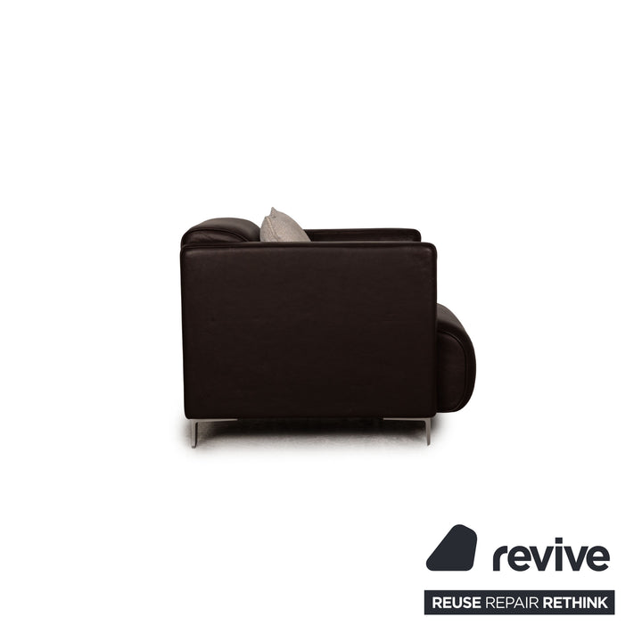 Rolf Benz 6300 Leather Armchair Brown Brown Dark Brown