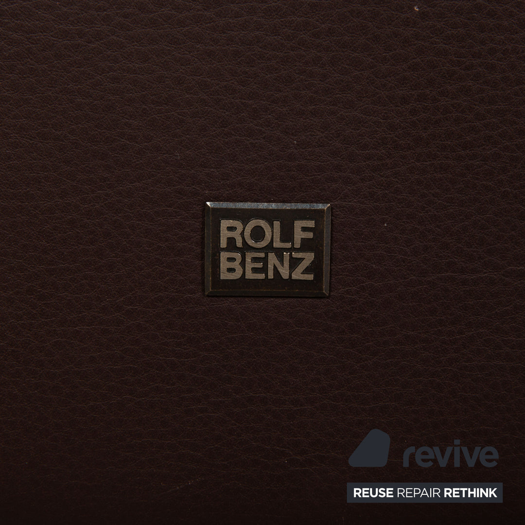 Rolf Benz 6300 leather sofa brown three-seater couch