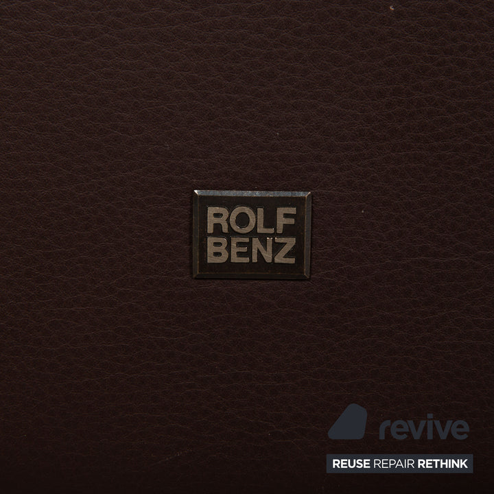 Rolf Benz 6300 leather sofa brown three-seater couch