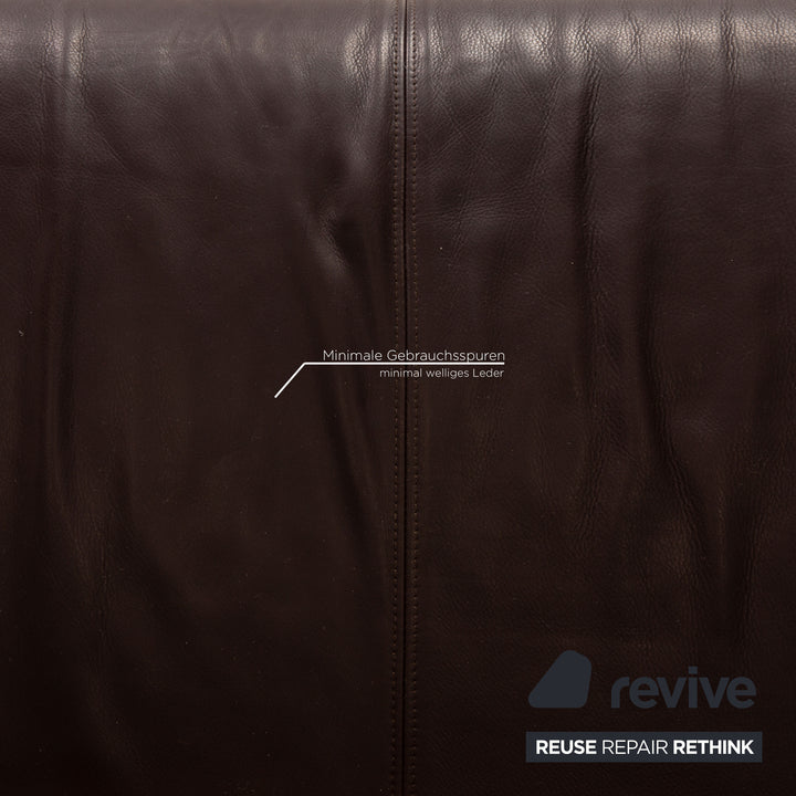 Rolf Benz 6300 leather sofa brown three-seater couch