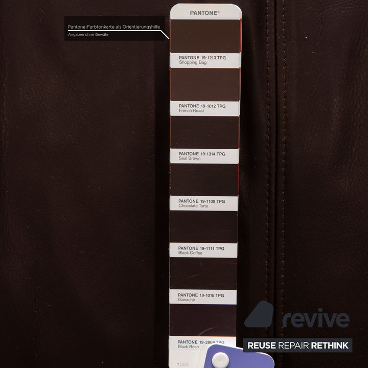 Rolf Benz 6300 leather sofa brown three-seater couch