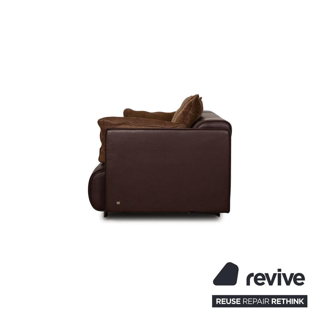 Rolf Benz 6300 leather sofa brown three-seater couch