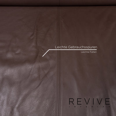 Rolf Benz 6300 Leder Sofa Braun Dunkelbraun Viersitzer Couch #13283