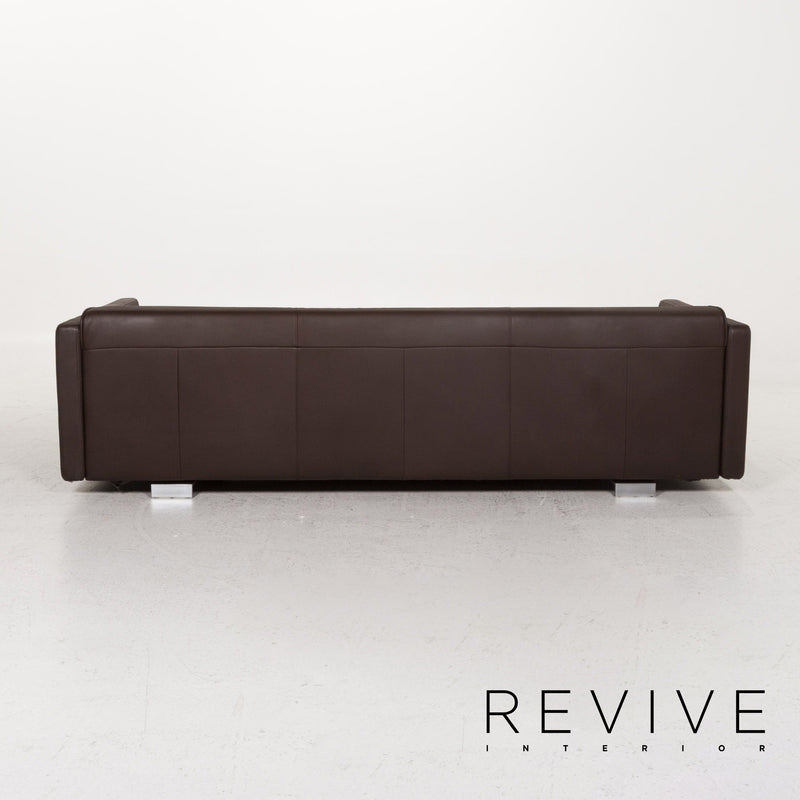 Rolf Benz 6300 Leder Sofa Braun Dunkelbraun Viersitzer Couch 