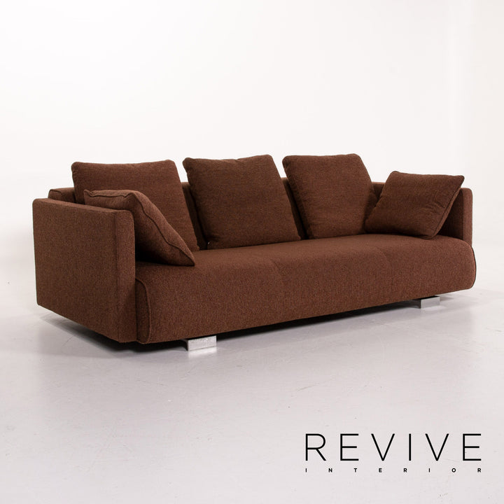 Rolf Benz 6300 Stoff Sofa Braun Dreisitzer Couch #13736