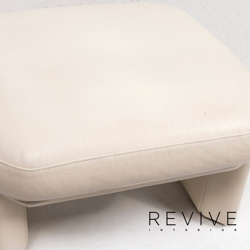 Rolf Benz 6500 Leder Creme Hocker 