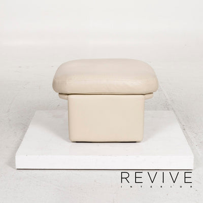 Rolf Benz 6500 Leder Creme Hocker #13014