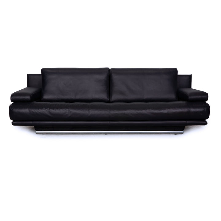 Rolf Benz 6500 Leder Dreisitzer Blau Dunkelblau Sofa Couch