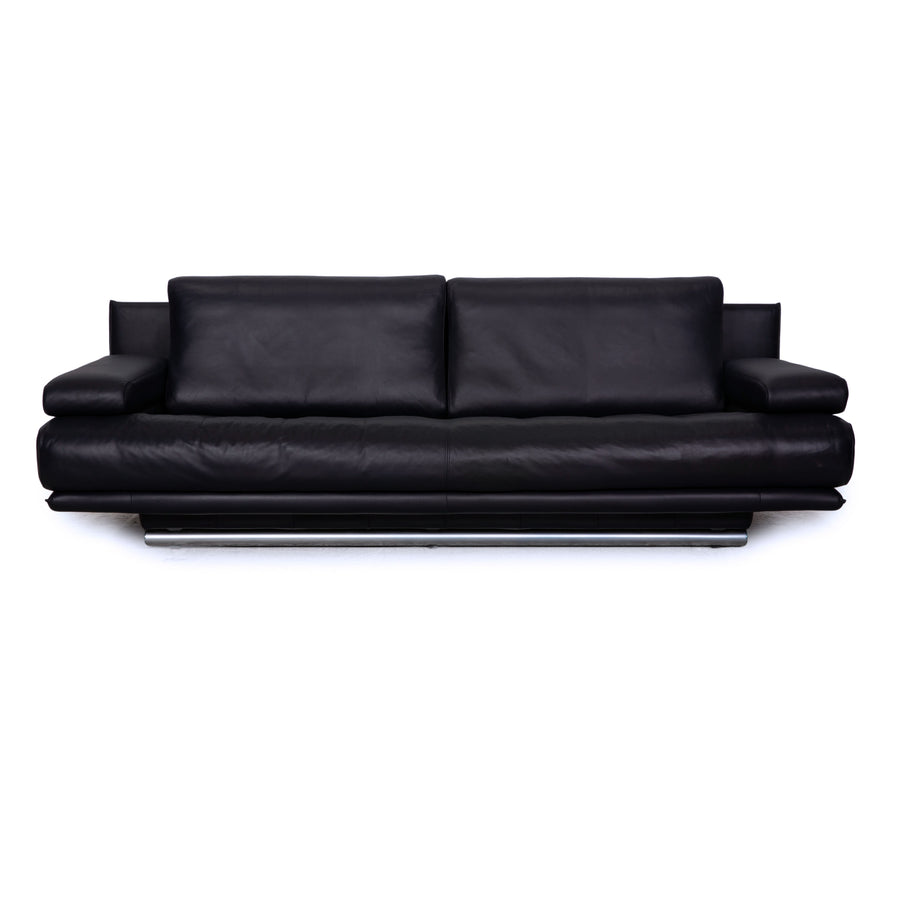 Rolf Benz 6500 Leder Dreisitzer Blau Dunkelblau Sofa Couch