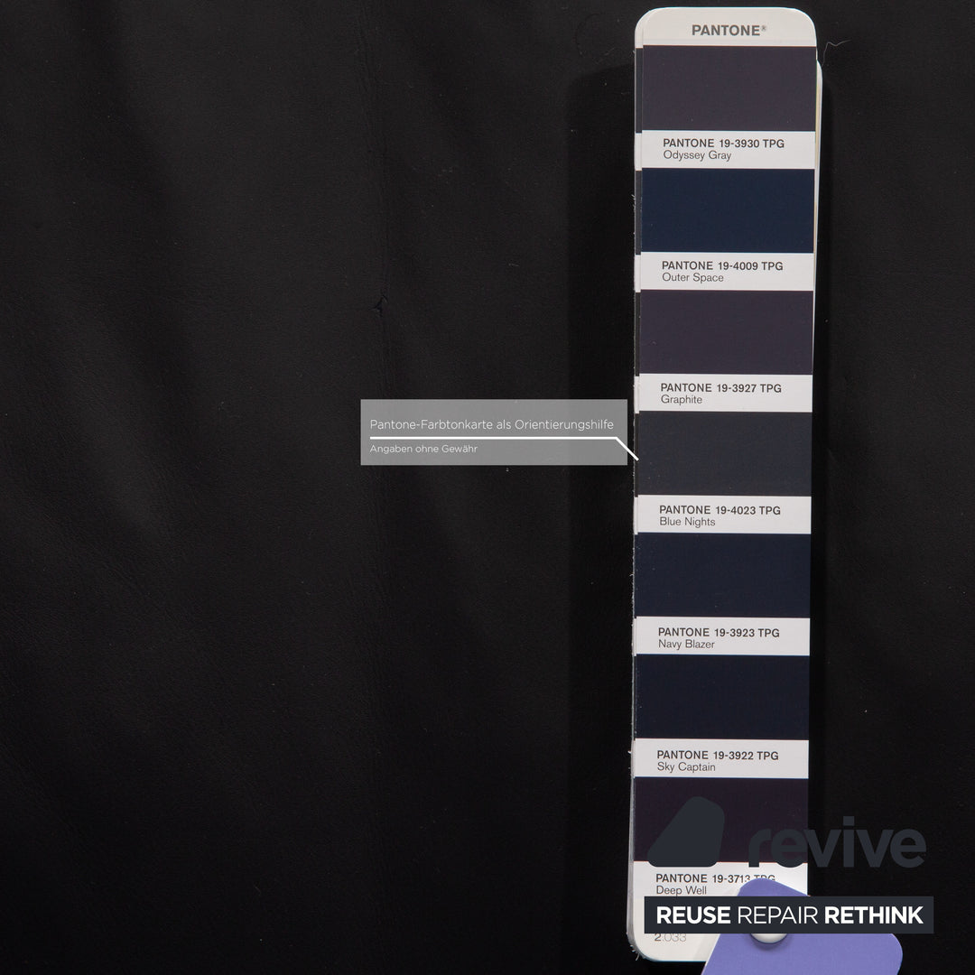 Rolf Benz 6500 Leder Dreisitzer Blau Dunkelblau Sofa Couch