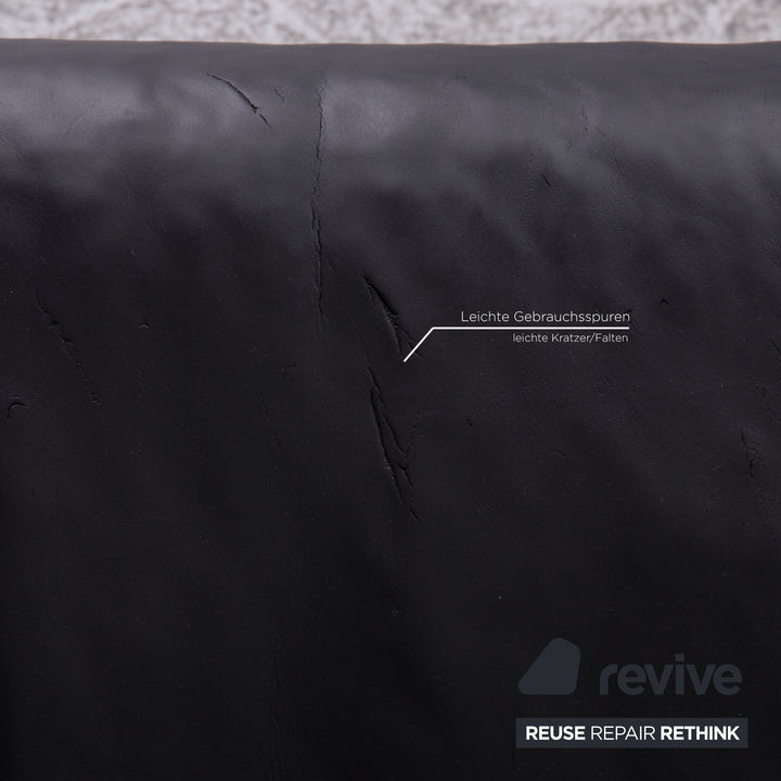 Rolf Benz 6500 Leder Dreisitzer Blau Dunkelblau Sofa Couch