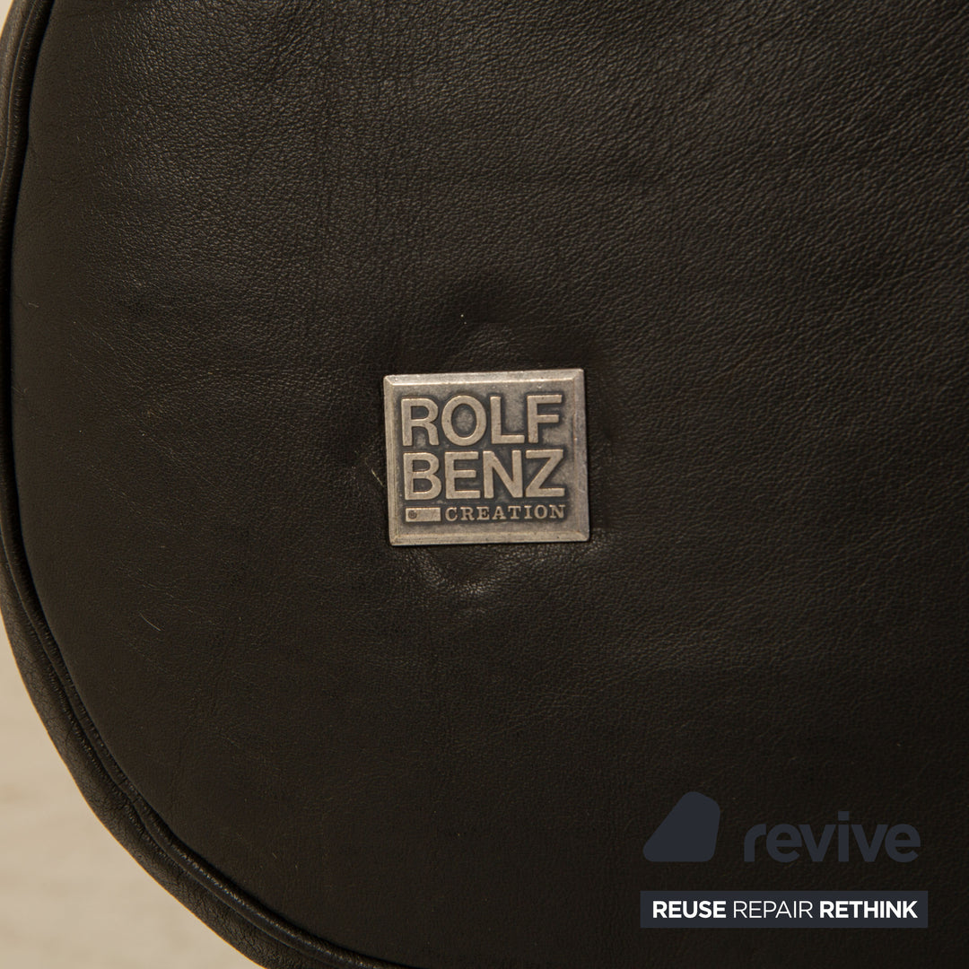 Rolf Benz 6500 Leder Dreisitzer Schwarz Sofa Couch