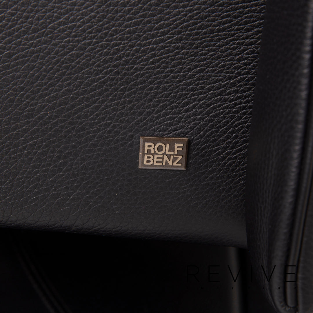 Rolf Benz 6500 Leder Sessel Schwarz Funktion #15265