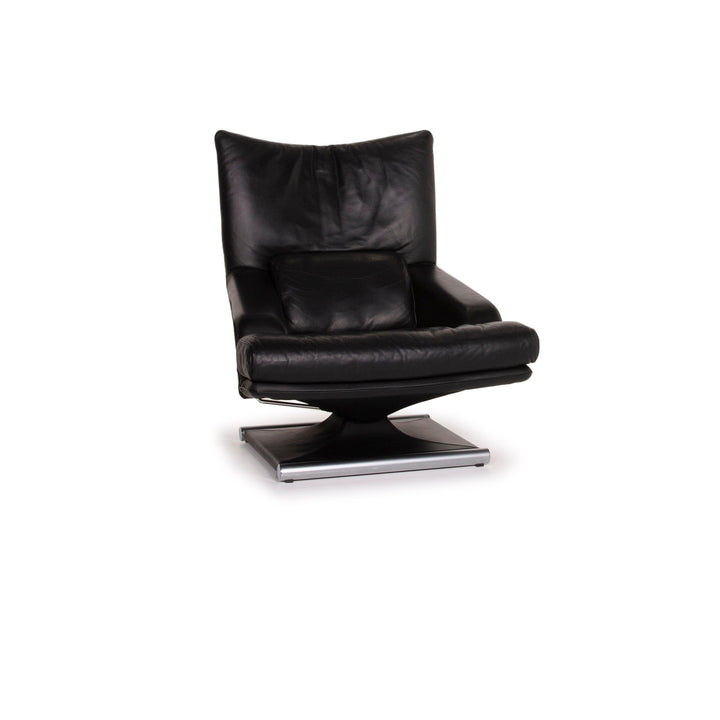 Rolf Benz 6500 Leder Sessel Schwarz Funktion #15265