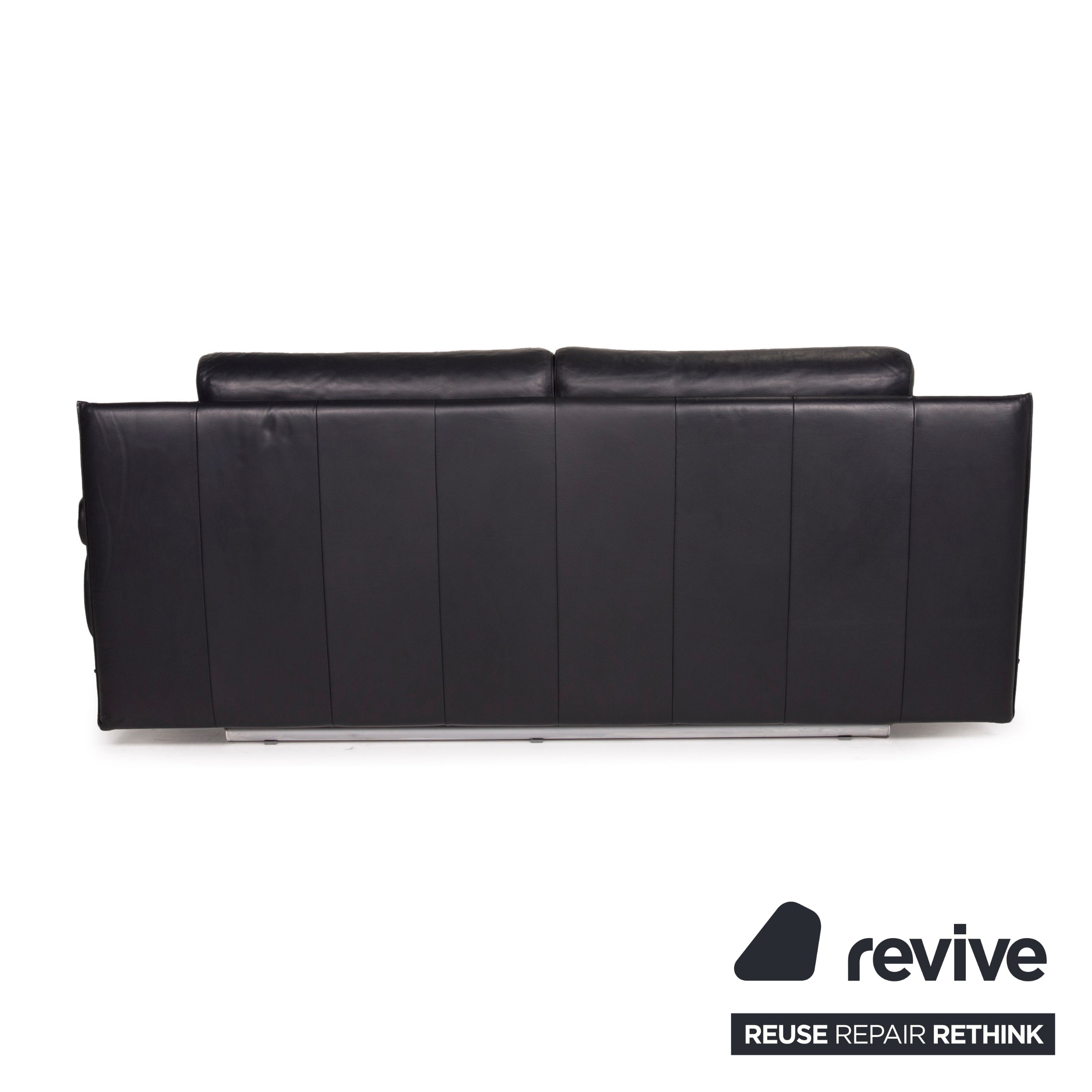 Rolf Benz 6500 Leder Sofa Dunkelblau Zweisitzer Funktion