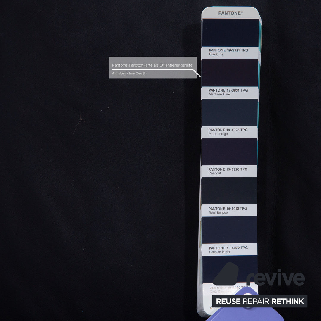 Rolf Benz 6500 leather sofa set dark blue two-seater three-seater couch