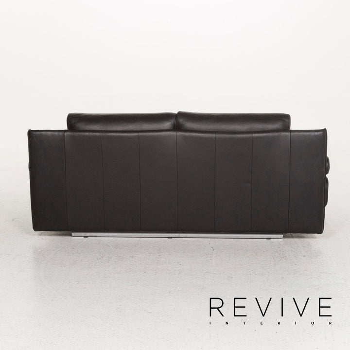 Rolf Benz 6500 Leder Sofa Schwarz Zweisitzer Funktion Couch #13120