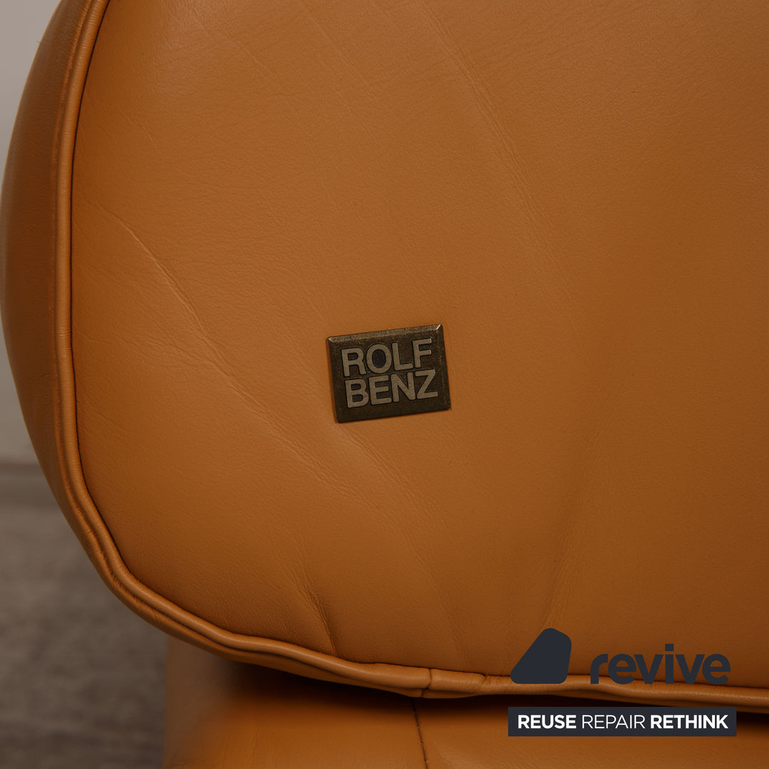 Rolf Benz 6500 Leder Zweisitzer Cognac Braun Sofa Couch