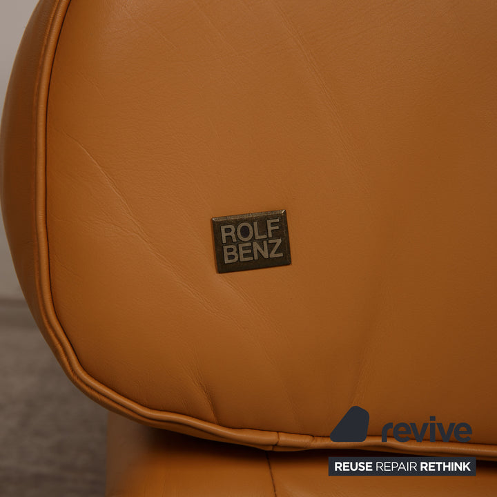 Rolf Benz 6500 Leder Zweisitzer Cognac Braun Sofa Couch