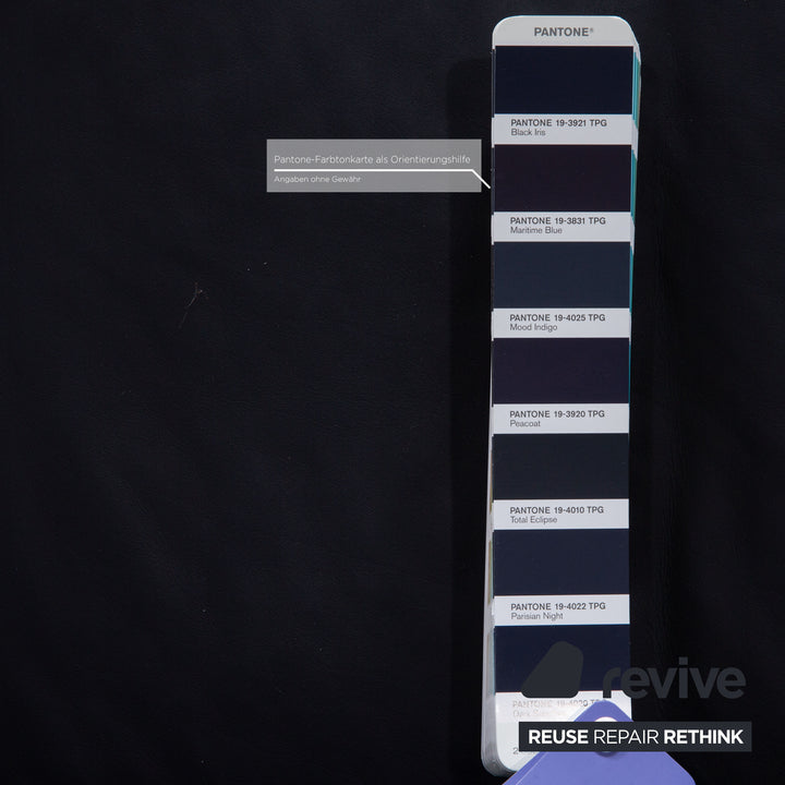 Rolf Benz 6500 leather two-seater dark blue sofa couch