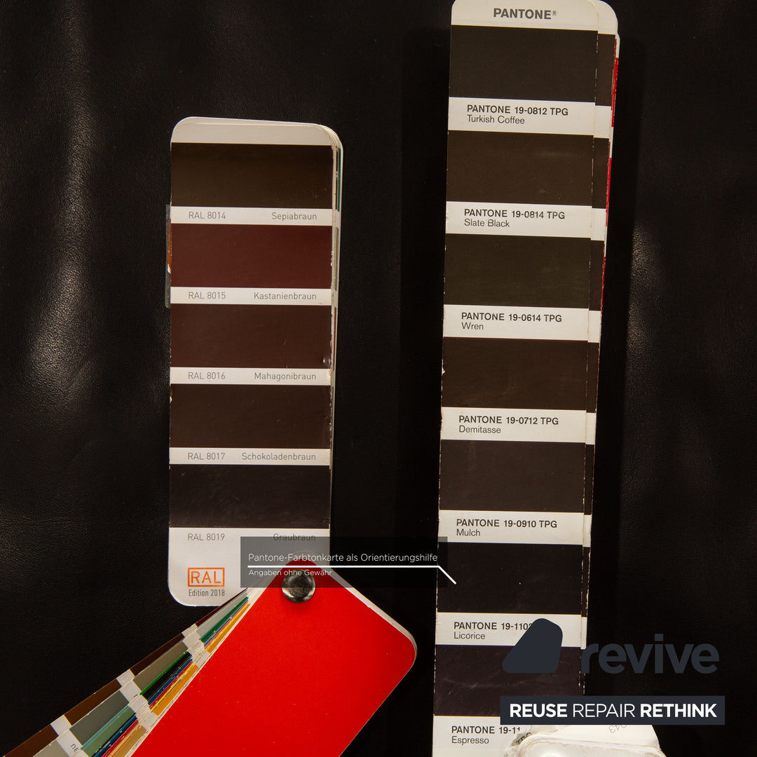 Rolf Benz 6600 three-seater leather sofa mocha brown couch