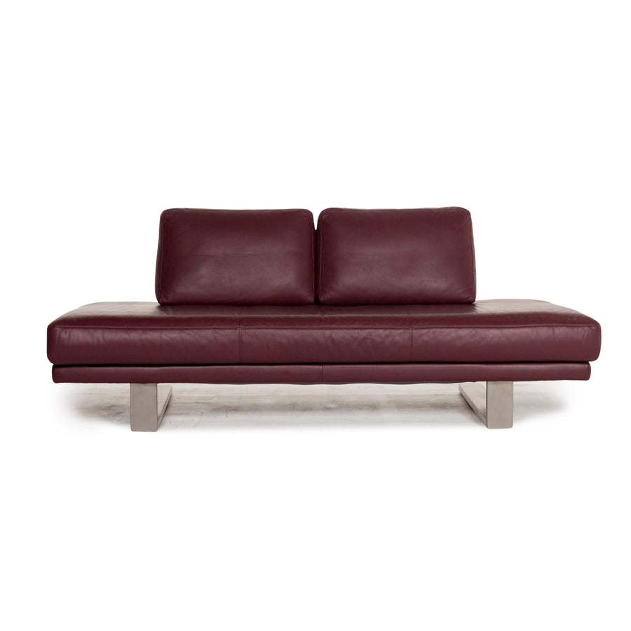 Rolf Benz 6600 canapé en cuir violet aubergine canapé trois places #12601