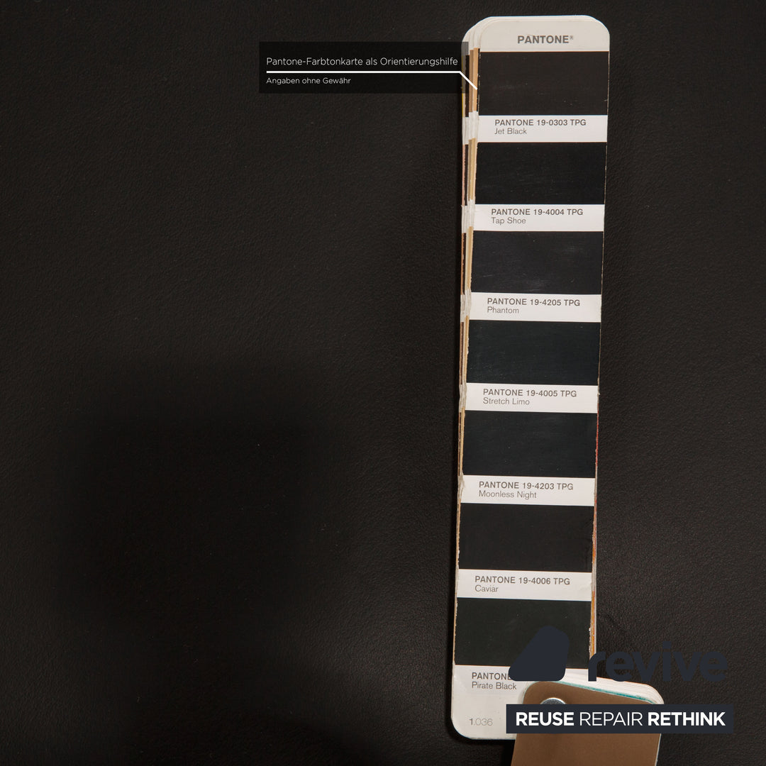 Rolf Benz 6600 leather sofa black three-seater couch