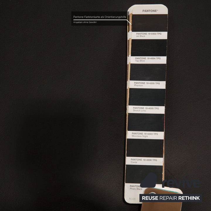 Rolf Benz 6600 leather sofa black three-seater couch