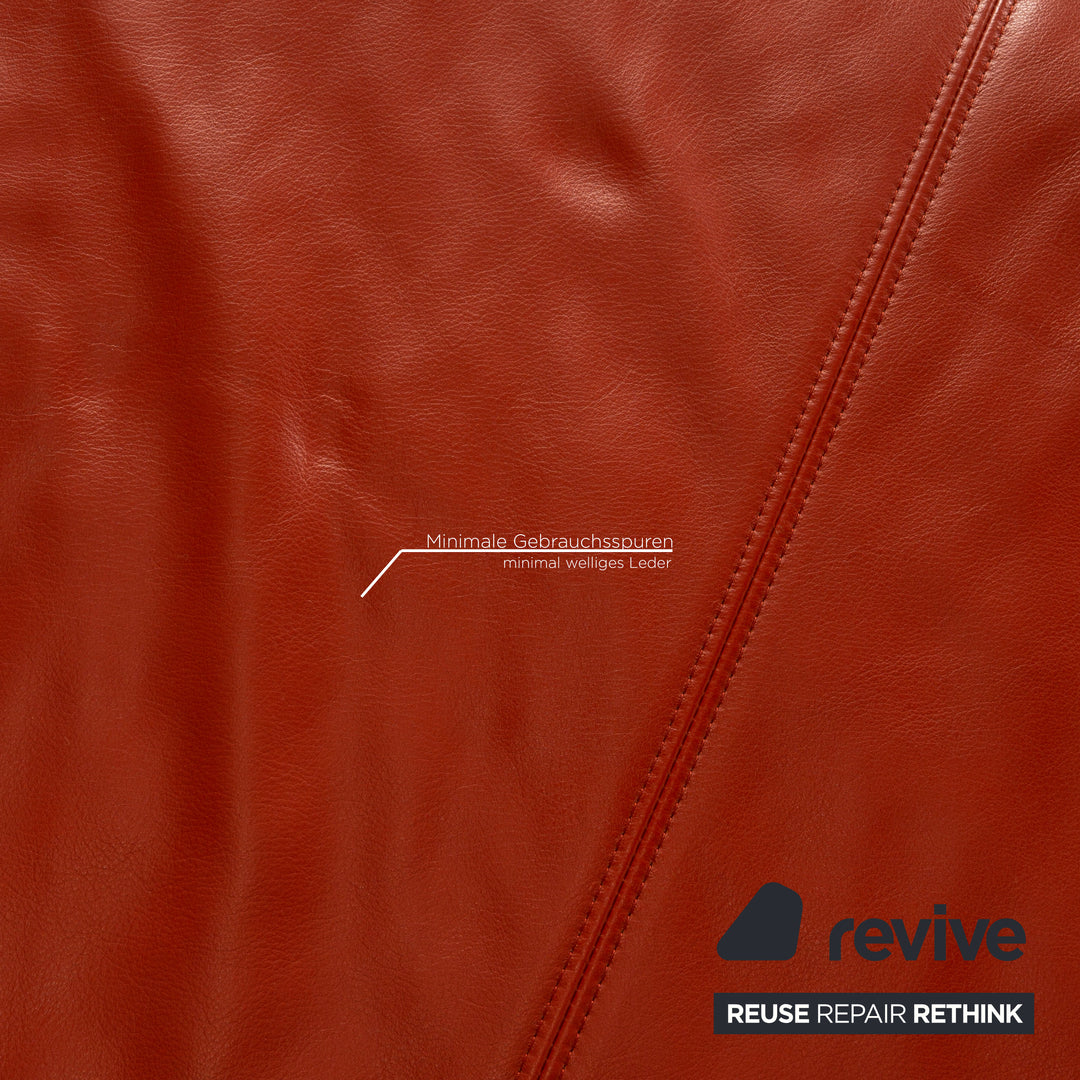 Rolf Benz 6900 fabric leather sofa set gray orange three-seater stool couch