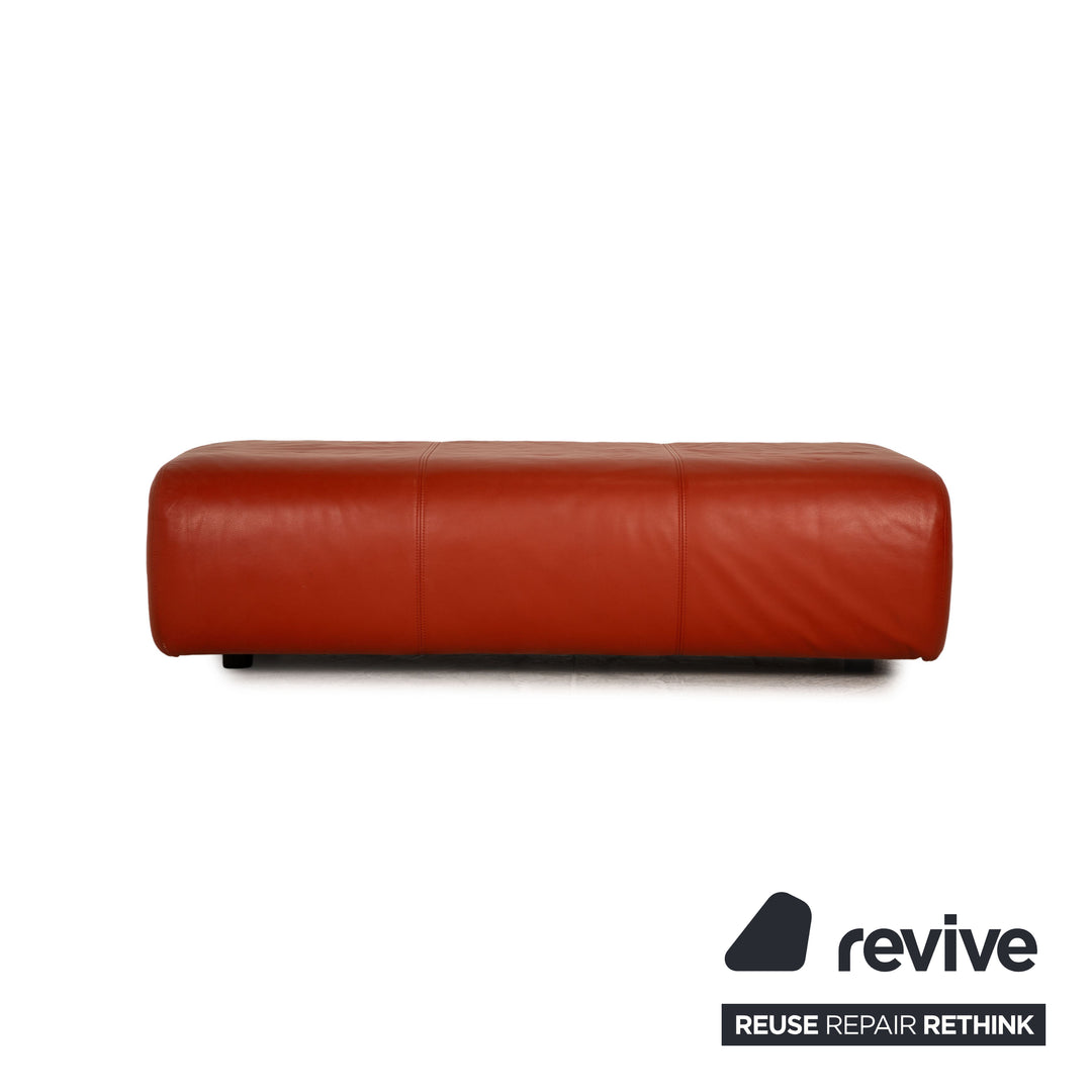 Rolf Benz 6900 fabric leather sofa set gray orange three-seater stool couch