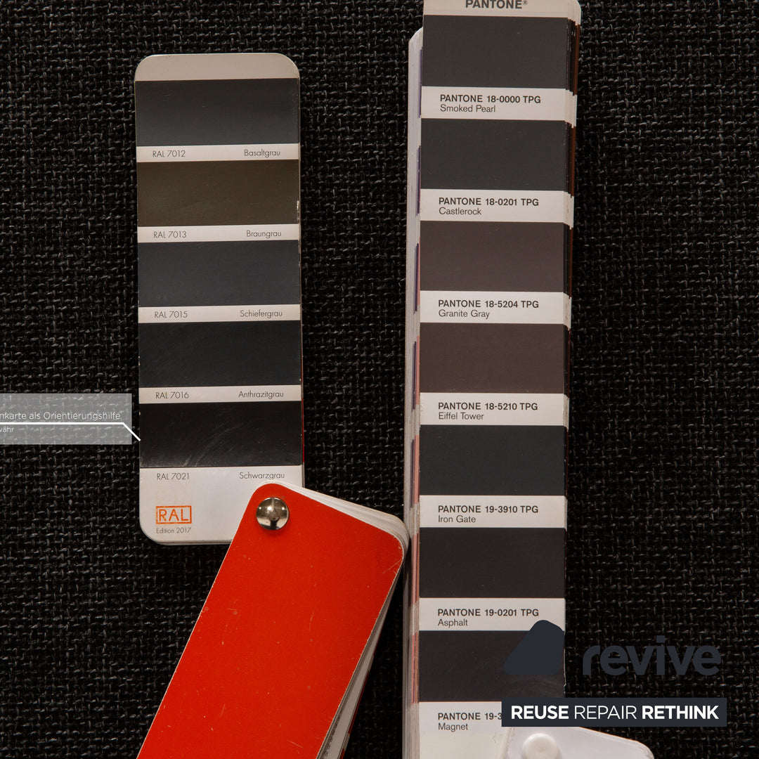 Rolf Benz 6900 fabric leather sofa set gray orange three-seater stool couch