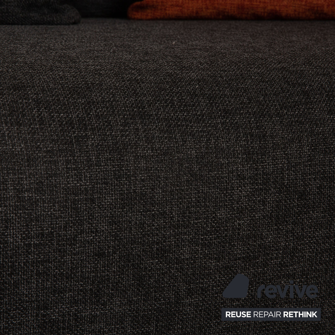 Rolf Benz 6900 fabric leather sofa set gray orange three-seater stool couch