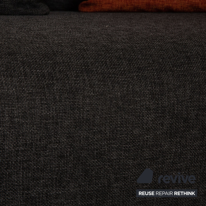 Rolf Benz 6900 fabric leather sofa set gray orange three-seater stool couch