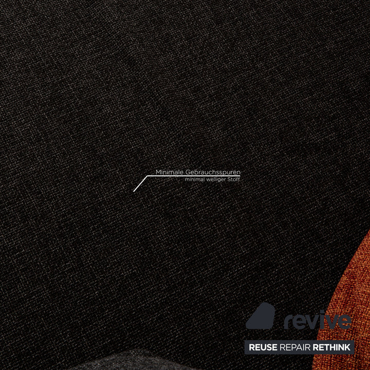 Rolf Benz 6900 fabric leather sofa set gray orange three-seater stool couch