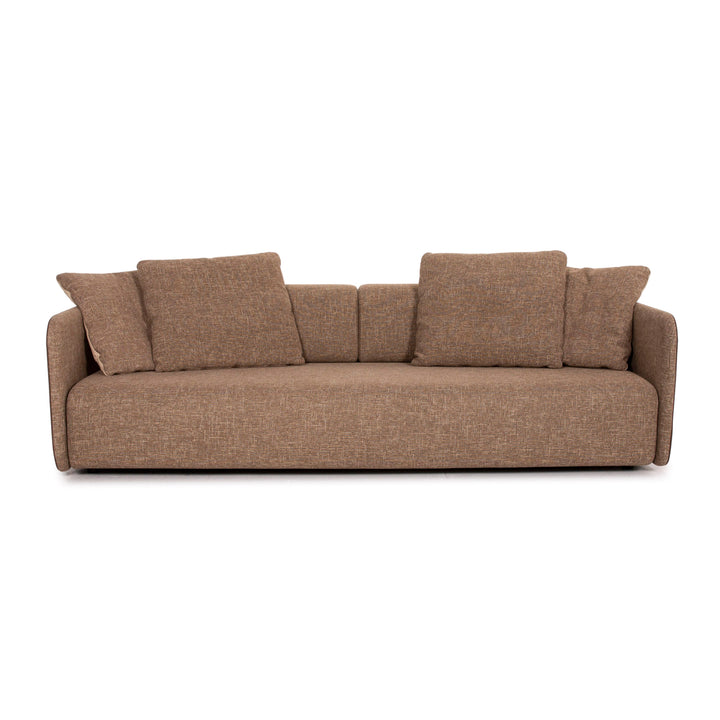 Rolf Benz 6900 fabric sofa brown three-seater couch #14531