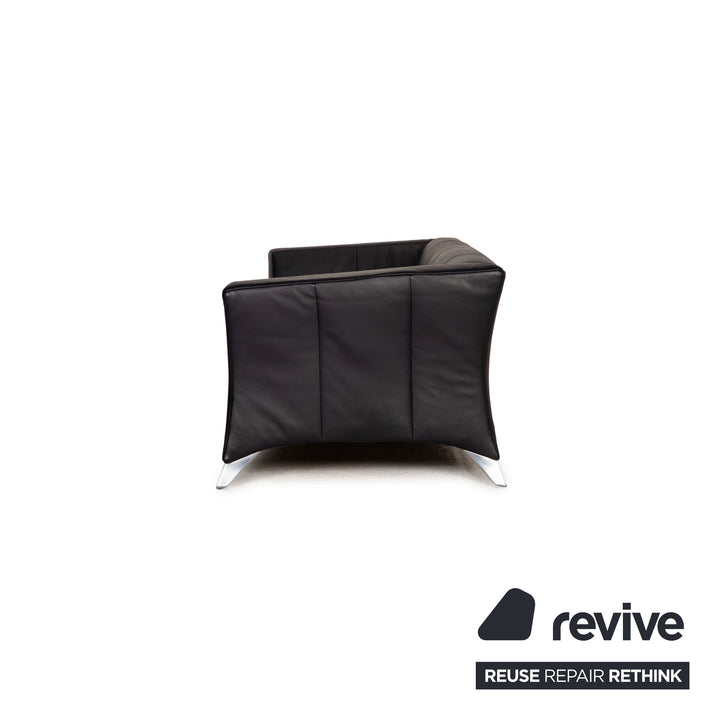 Rolf Benz 747 leather sofa blue two-seater couch