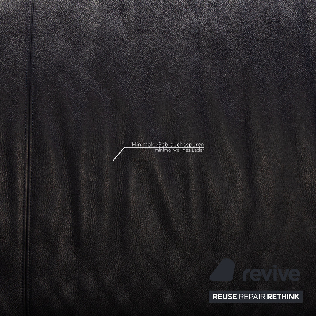 Rolf Benz 747 leather sofa blue two-seater couch