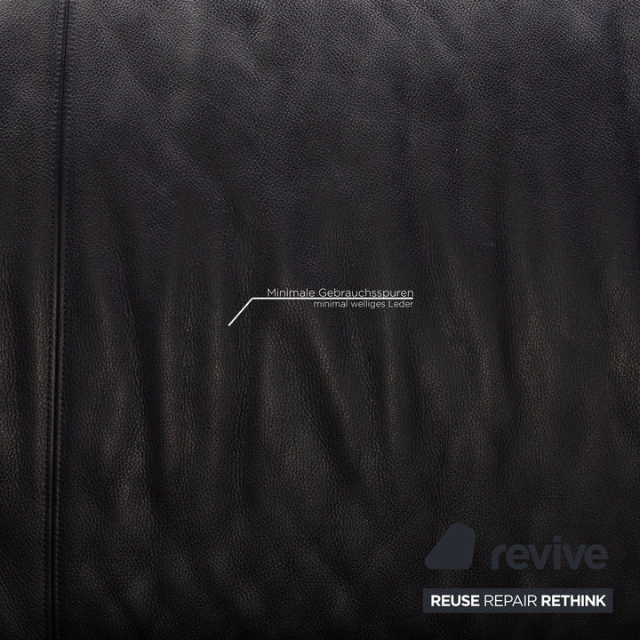 Rolf Benz 747 leather sofa blue two-seater couch